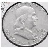 1960 FRANKLIN HALF DOLLAR XF