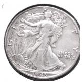 1943 D WALKING HALF DOLLAR XF