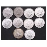 10 40 % SILVER HALF DOLLARS