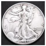 1945 WALKING HALF DOLLA XF