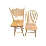 Wooden Barstool and Side Chair