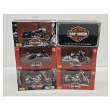 6 NIB Harley-Davidson Die Cast Motorcycles