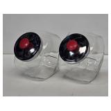 2 Vintage Glass Store Display Jars