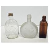 3 Early Glass Bottles
