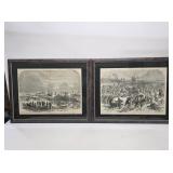 2 Framed Civil War Prints