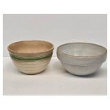 2 Stoneware Mixing Bowls