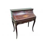 Ornate Mahogany Ladies Drop Front Writing Desk