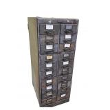 Oak Library Bureau 20 Drawer File Cabinet