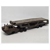 Vintage Tin Army Combat Carrier Semi Truck Toy