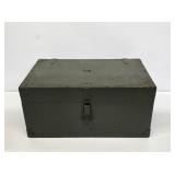 Wooden Lift Top Military Instrument Box