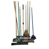 Assorted Long Handle Push Brooms