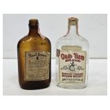 2 Whiskey Bottles with Original Labels