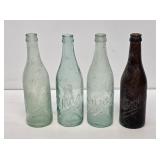 4 Early Schlitz & Oertels Beer Bottles