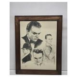 Framed A Tillman Hollywood Pencil Sketch