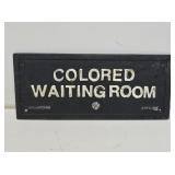 Waiting Room Cast Iron Plaque Sign