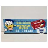 Donald Duck Ice Cream Enameled Sign
