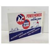 AC Spark Plugs Enameled Flange Sign