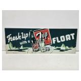 7-Up Float Metal Sign