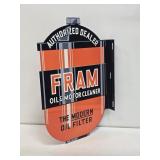 Fram Oil Filters Enameled Flange Sign