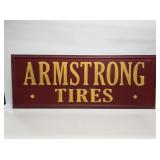 Armstrong Tires Embossed Metal Sign