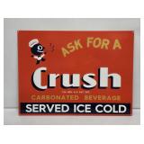 Orange Crush Enameled Sign