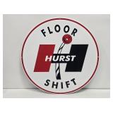 Hurst Floor Shift Enameled Round Sign