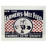 Farmers-Mix Feed Metal Sign