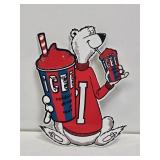 Icee Die Cut Enameled Sign