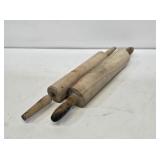 2 Primitive Wooden Rolling Pins