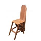 Handmade Wooden Folding Stepstool Iron Board
