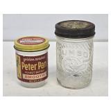 Vintage Jumbo & Peter Pan Peanut Butter Jars