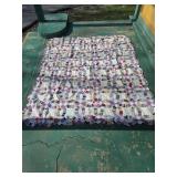 Early Hand Stitched Double Wedding Ring Quilt