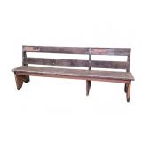 Large Primitive Painted Wooden Bench