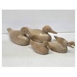 5 Wooden Unfinished Duck Decoys