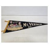 Mt. Vernon Virginia Souvenir Felt Pennant