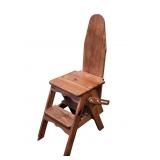 Hand Made Wooden Folding Step Stool Iron Board