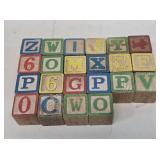 22 Primitive Wooden Children's Blocks