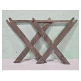 2 Primitive Wooden Crossbuck Style Bases