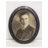 Victorian Oval B&W Framed Picture