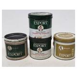 4 MacDonald Export Tobacco Advertising Tins