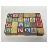 24 Primitive Wooden Children's Blocks
