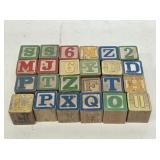 24 Primitive Wooden Children's Blocks