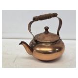 Small Copper Teapot with Wooden Handle