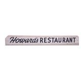 Large Howard's Restaurant Hand Painted Wood Sign