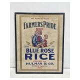 Farmer's Pride Rice Framed Label