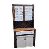 Primitive Wooden Stepback Cupboard