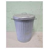 Galvanized Metal 20 Gallon Trash Can