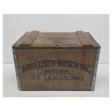 Anheuser-Busch Budweiser Wooden Lift Top Crate