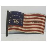 Primitive Wooden American Flag Home Decor Sign