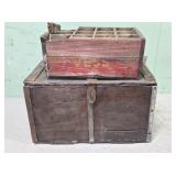 2 Primitive Wooden Crates